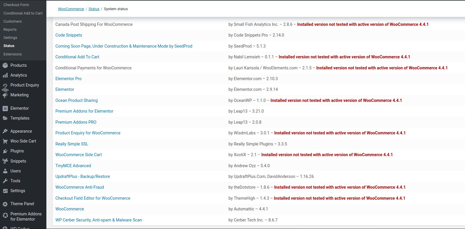 Plugin Upgrades Not Tested